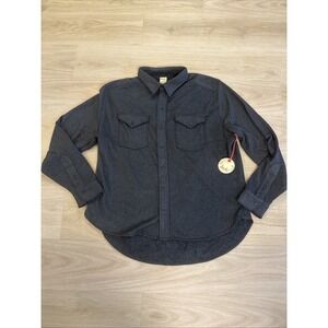 NWT Buki ‎ Button Up Shirt Men's XXL Charcoal Gray Very Soft